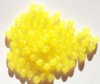 50 6mm Round Milky Pineapple Yellow Glass Beads